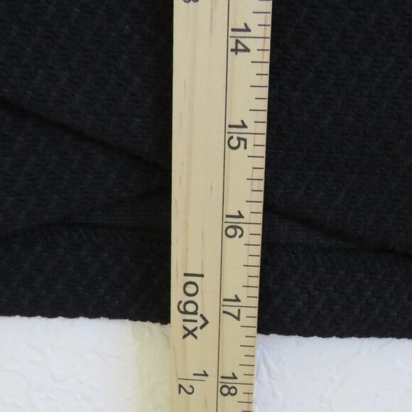 H&M* Women's Textured Front‎ Wrap Design ALL Black Pencil Skirt~ Size Medium - Picture 7 of 8